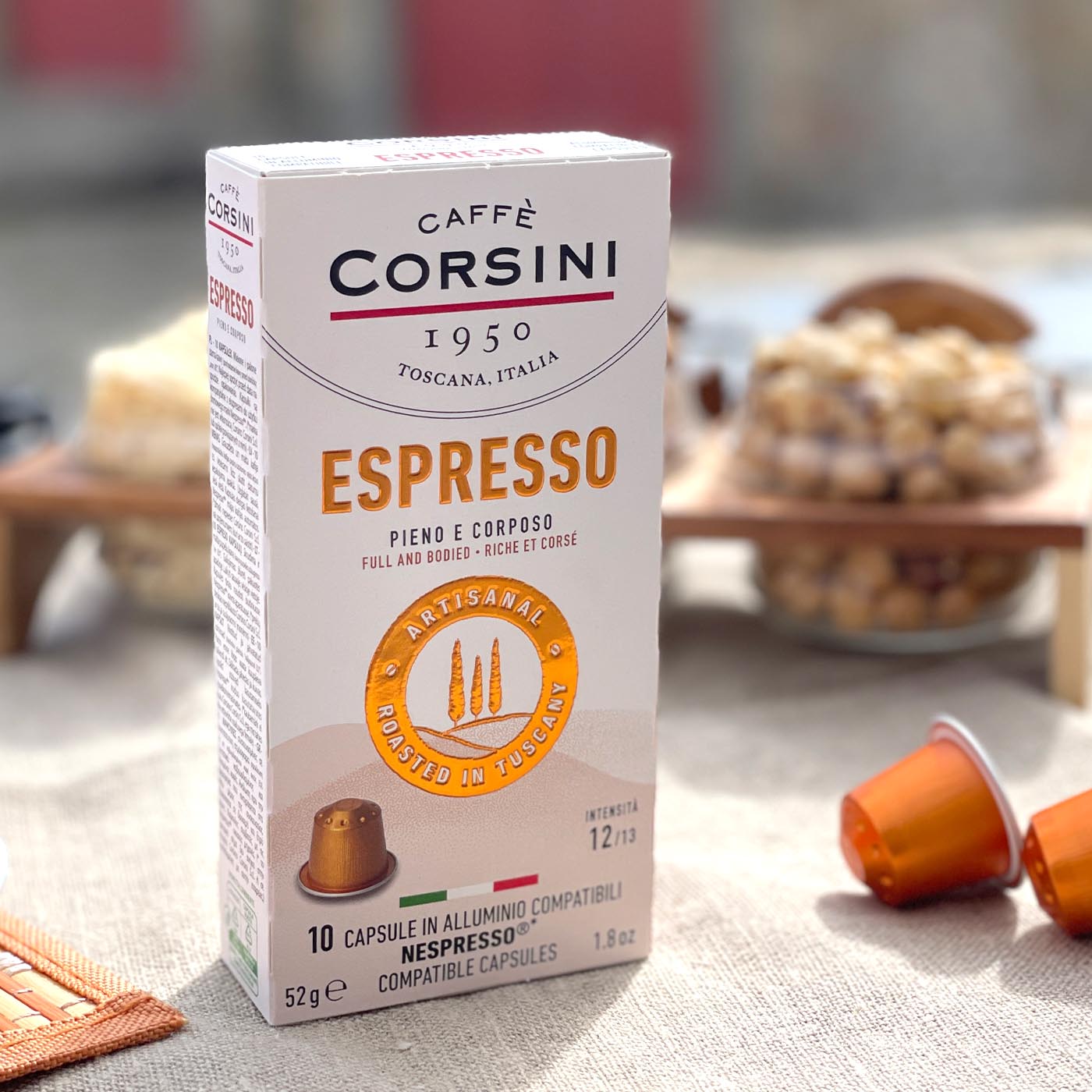 Miscela Arabica e Robusta | 10 capsule compatibili Nespresso® | Nuova Gamma Caffè Corsini | Cartone da 10