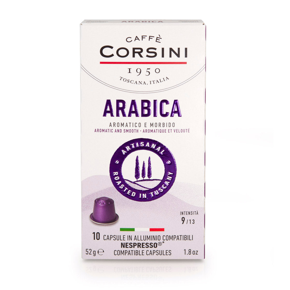 Nuova gamma home Caffè Corsini | Miscela 100% Arabica | 10 capsule compatibili Nespresso®