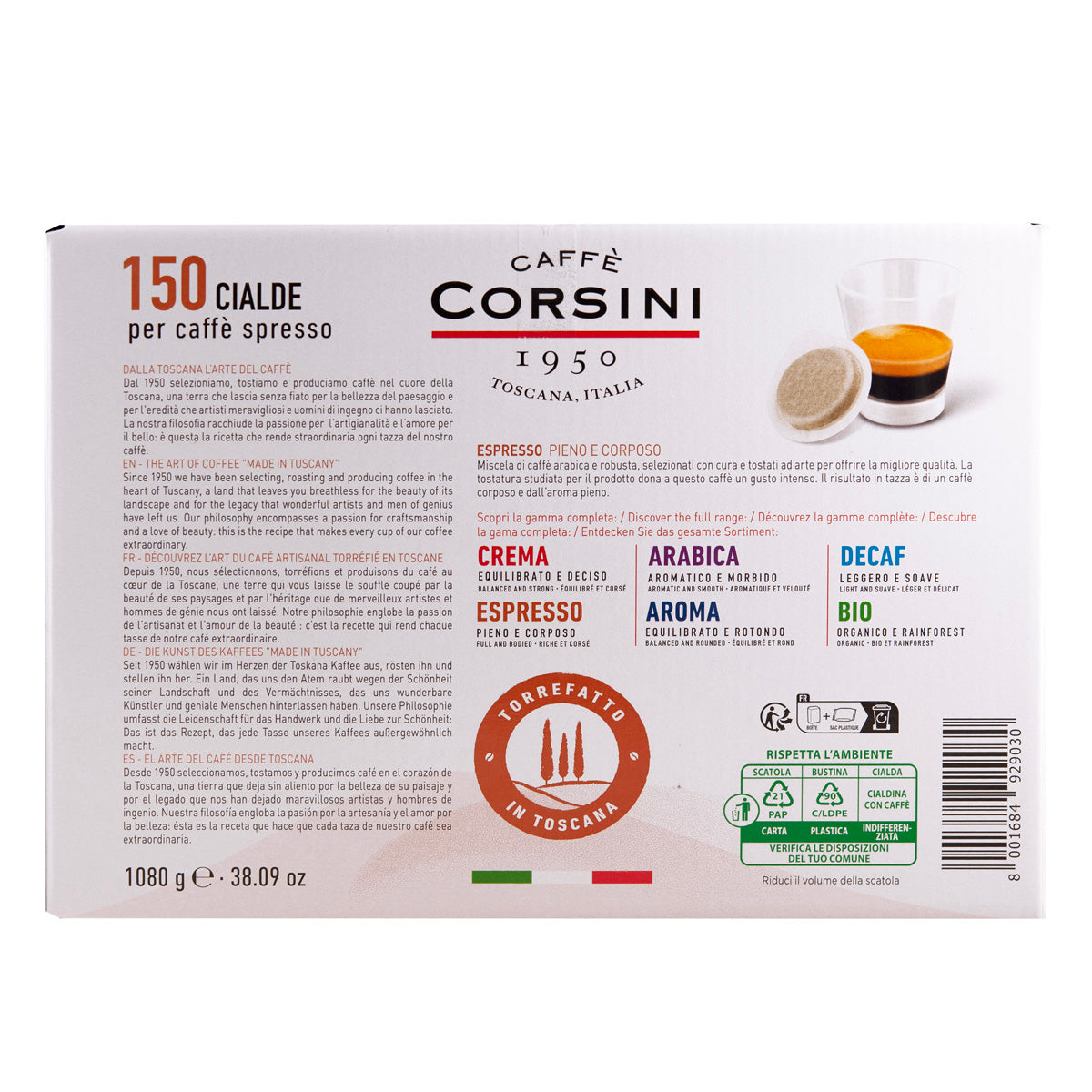 Coffee pods | Espresso, full and bodied | 150 pieces