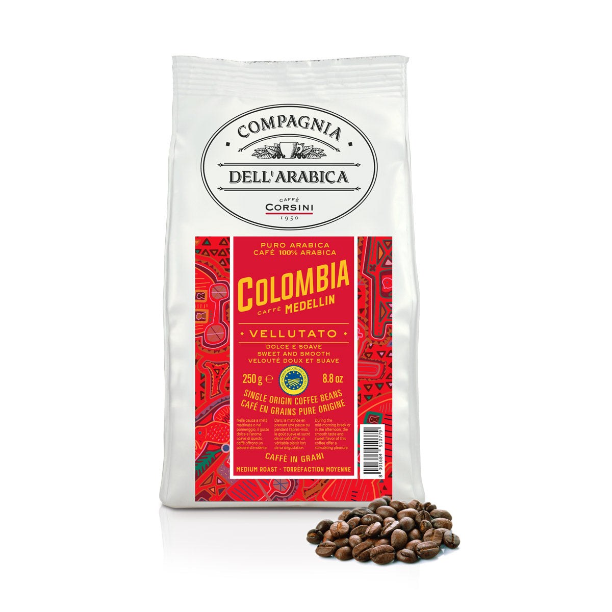 Coffee beans | Colombia Medellin | 100% Arabica | 250g | Box of 12 packs