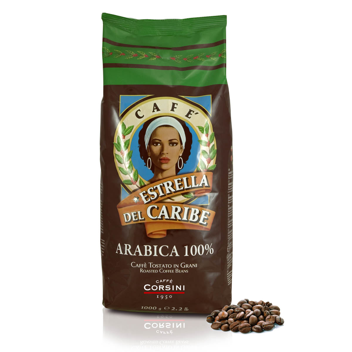 Coffee beans | Estrella del Caribe | 1 Kg | Box of 8 packs