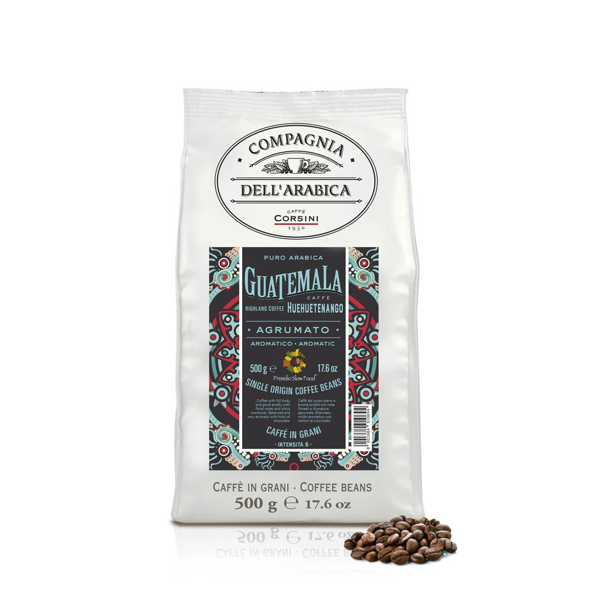 Caffè in grani | Guatemala | 100% Arabica | 500 g | Cartone con 15 confezioni