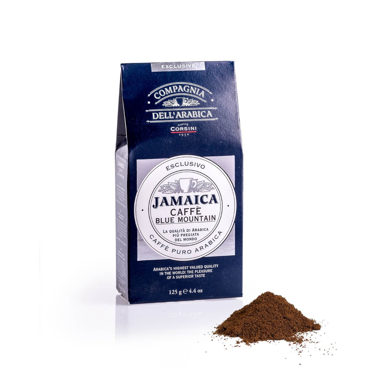 Caffè macinato | Jamaica Blue Mountain | 100% Arabica | Confezione da 125g | Cartone con 12 confezioni
