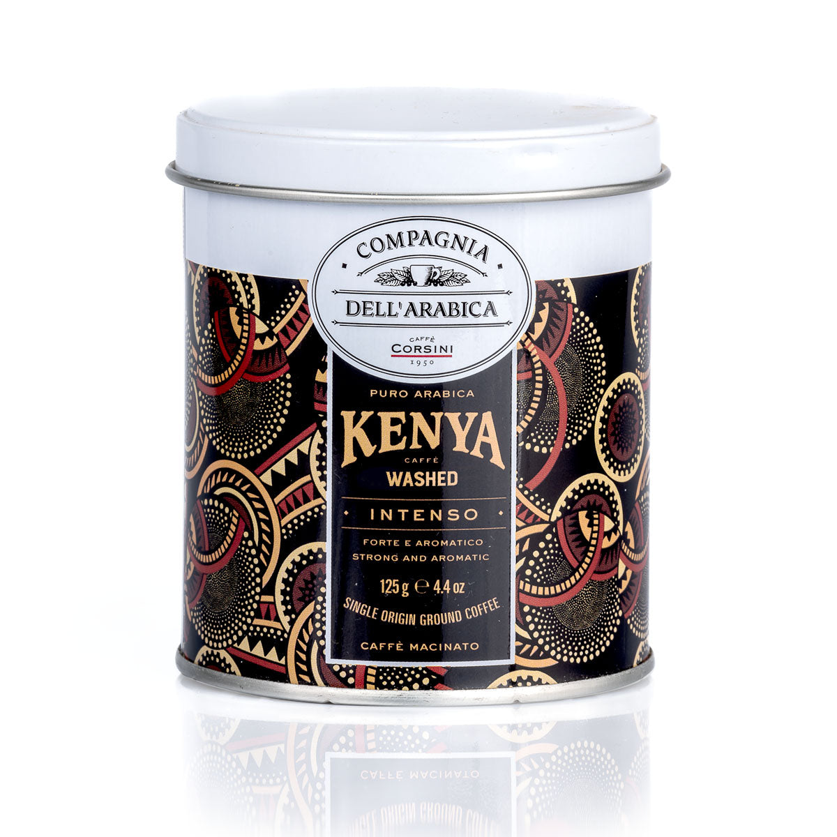 Ground coffee | Kenya Washed | 100% Arabica | Can of 125g | Box of 10 cans