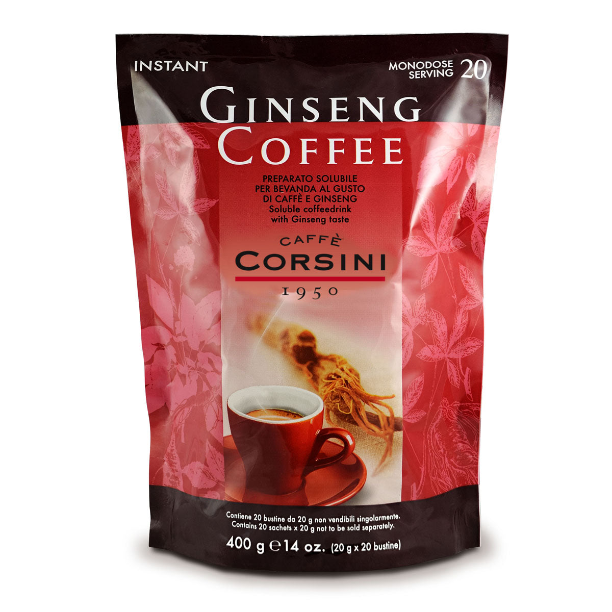 Ginseng coffee | 20 bustine monodose da 20 grammi ciascuna