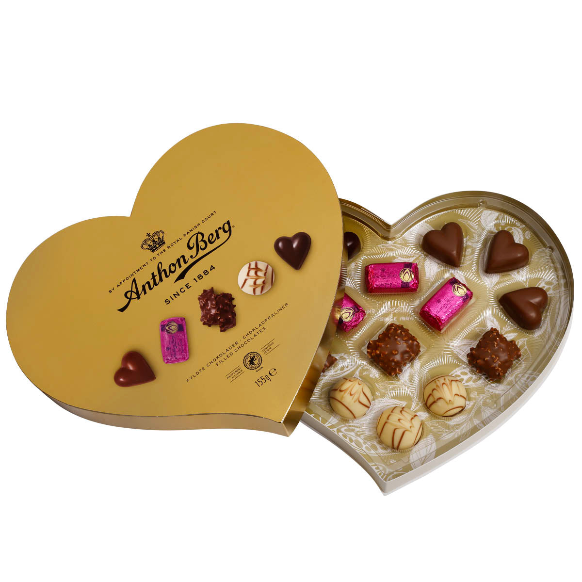 Cioccolatini assortiti | Confezione a forma di cuore | Box da 9