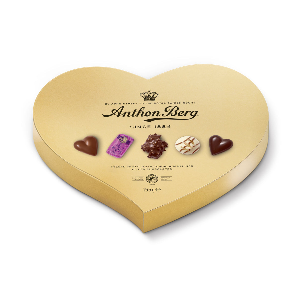 Cioccolatini assortiti | Confezione a forma di cuore | 155g