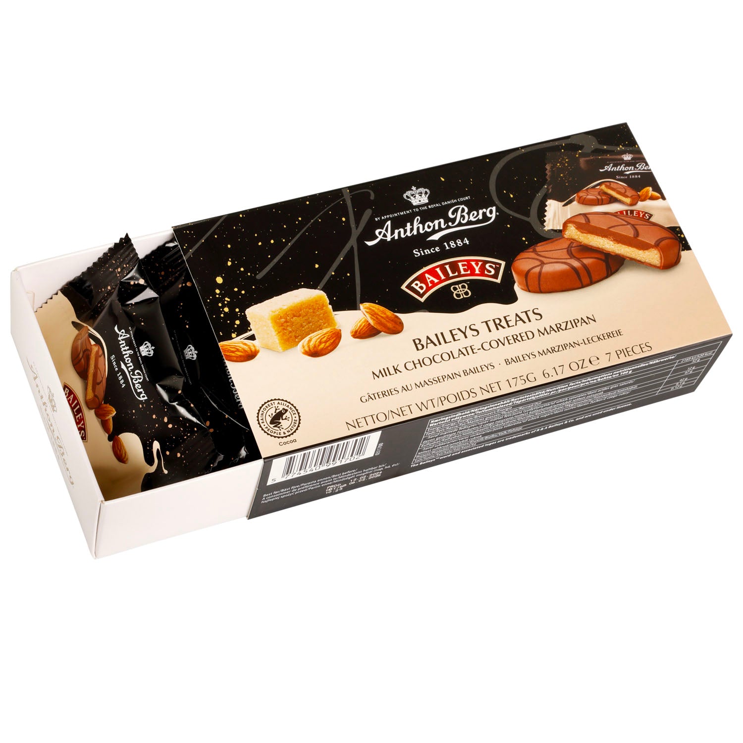 Anthon Berg - Snack Dolci al Cioccolato con Marzapane, Baileys®, Crema al Whisky Irlandese, 175g