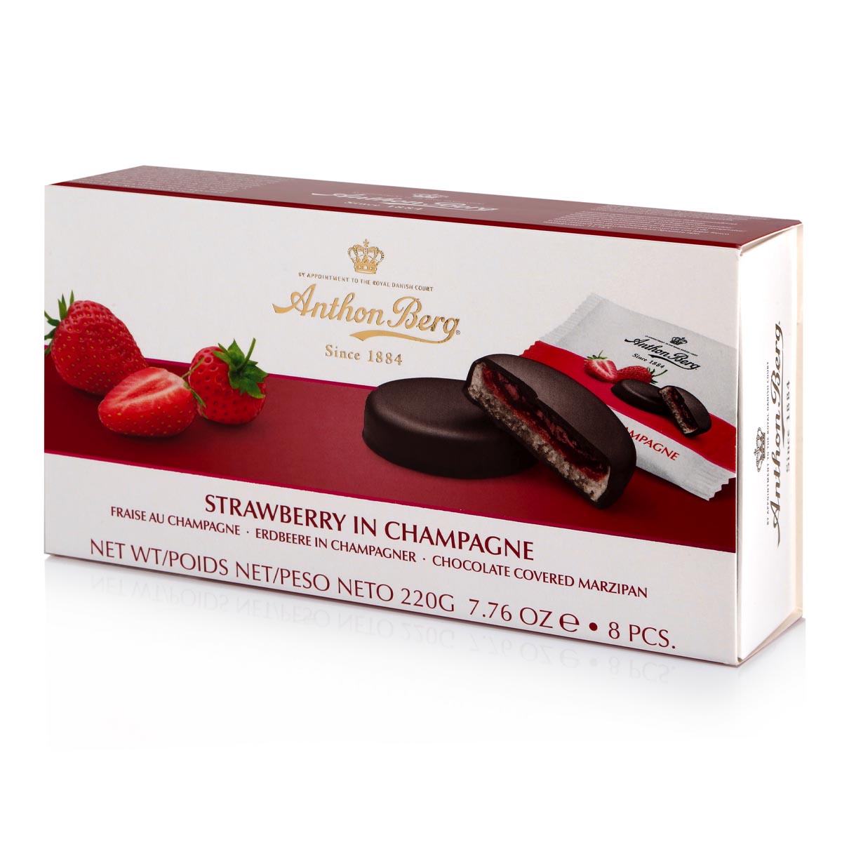 8 cioccolati alla Fragola con Marzapane | Anthon Berg | 220g