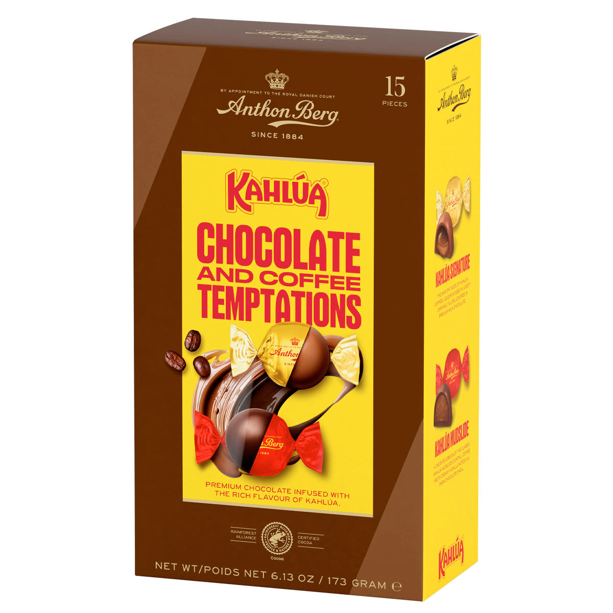 Anthon Berg - Cioccolatini assortiti ripieni di Liquore al Caffé Kahlúa®, 15 Pezzi, 173g