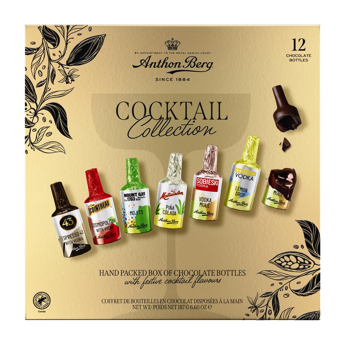 Cioccolatini Ripieni di Liquore | Cocktail Collection | 187g | 12 Pezzi