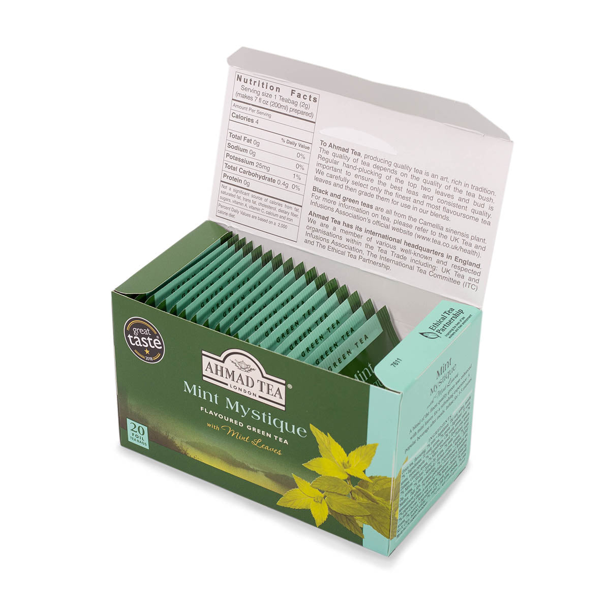 Tè verde alla menta | Mint Mystique | Ahmad Tea | 20 bustine