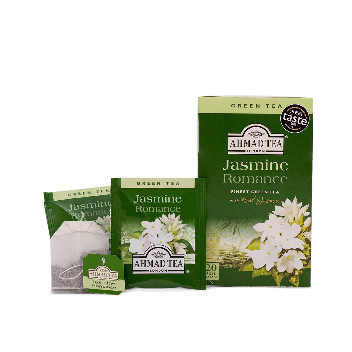 Tè verde Jasmine Romance | 20 bustine per confezione | Cartone con 6 confezioni