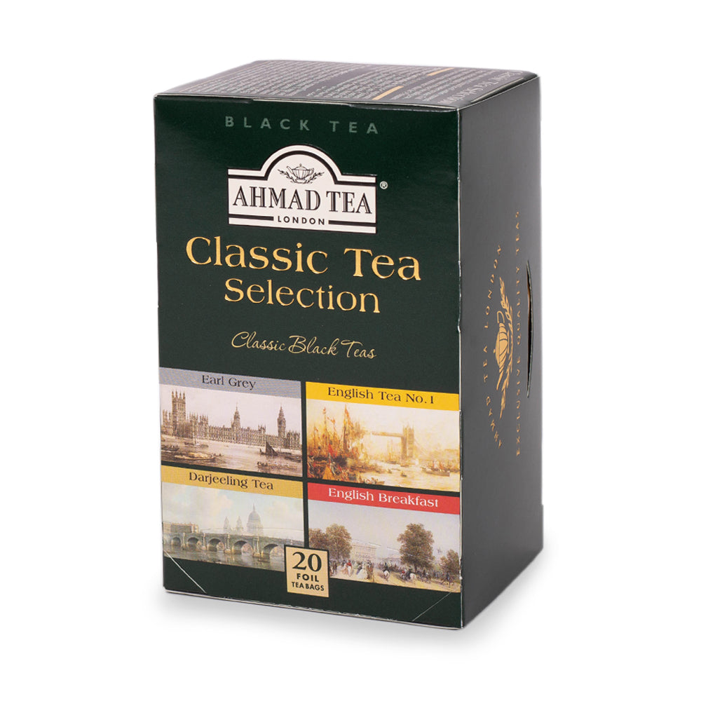 Classic Tea Selection | Selezione di 4 tè neri | 20  bustine per confezione | Cartone con 6 confezioni