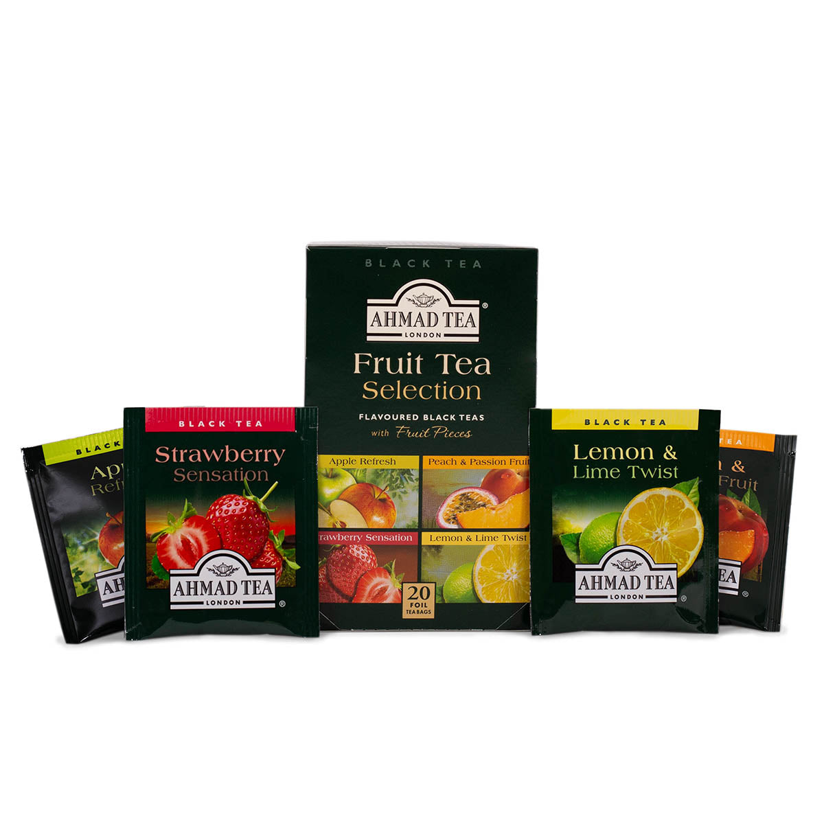 Fruit Tea Selection | Confezione mista di tè alla frutta | 20 bustine per confezione | Cartone da 6
