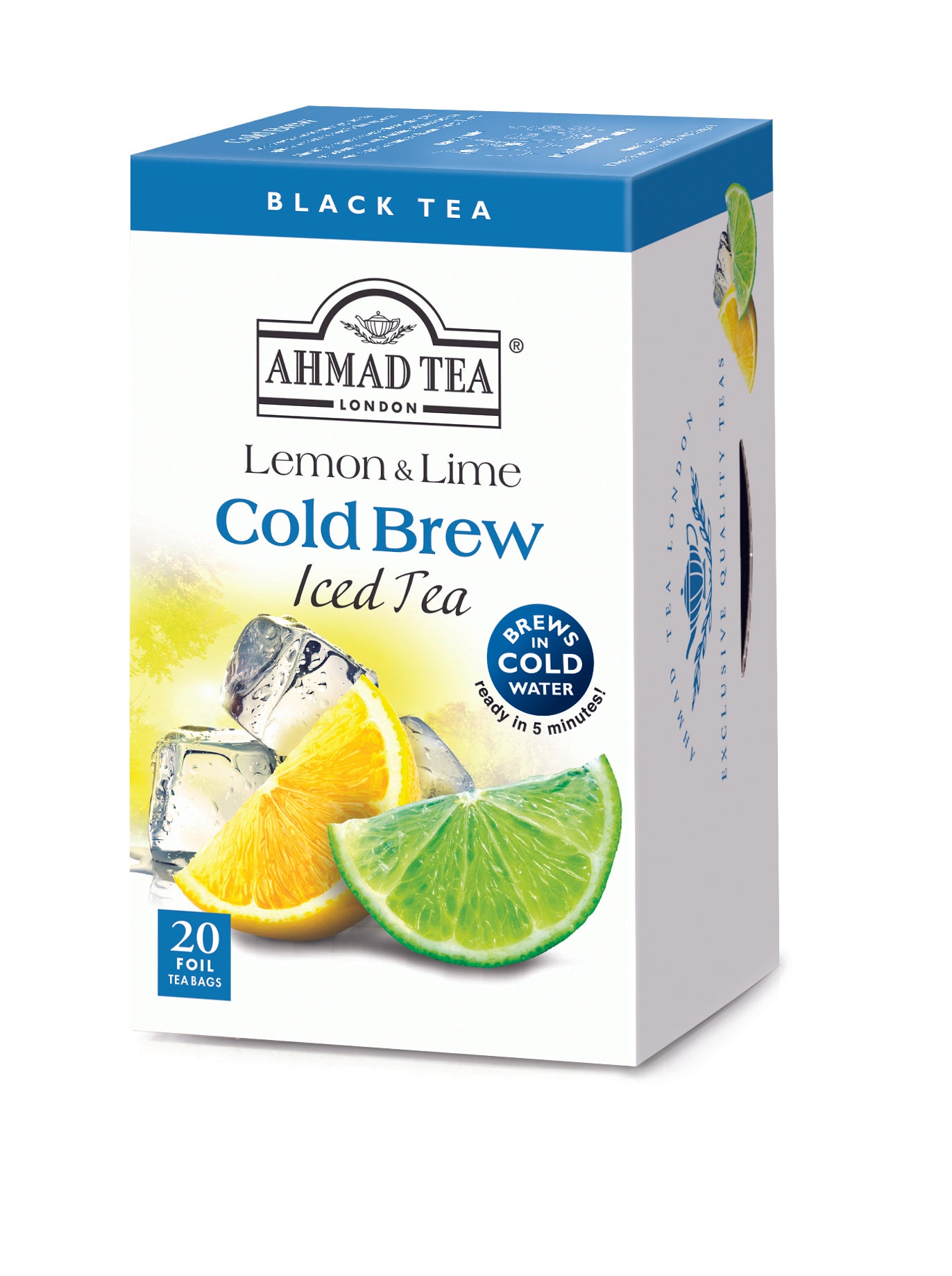 Cold brew | Tè nero | Limone & lime | 20 bustine per confezione | Cartone con 6 confezioni