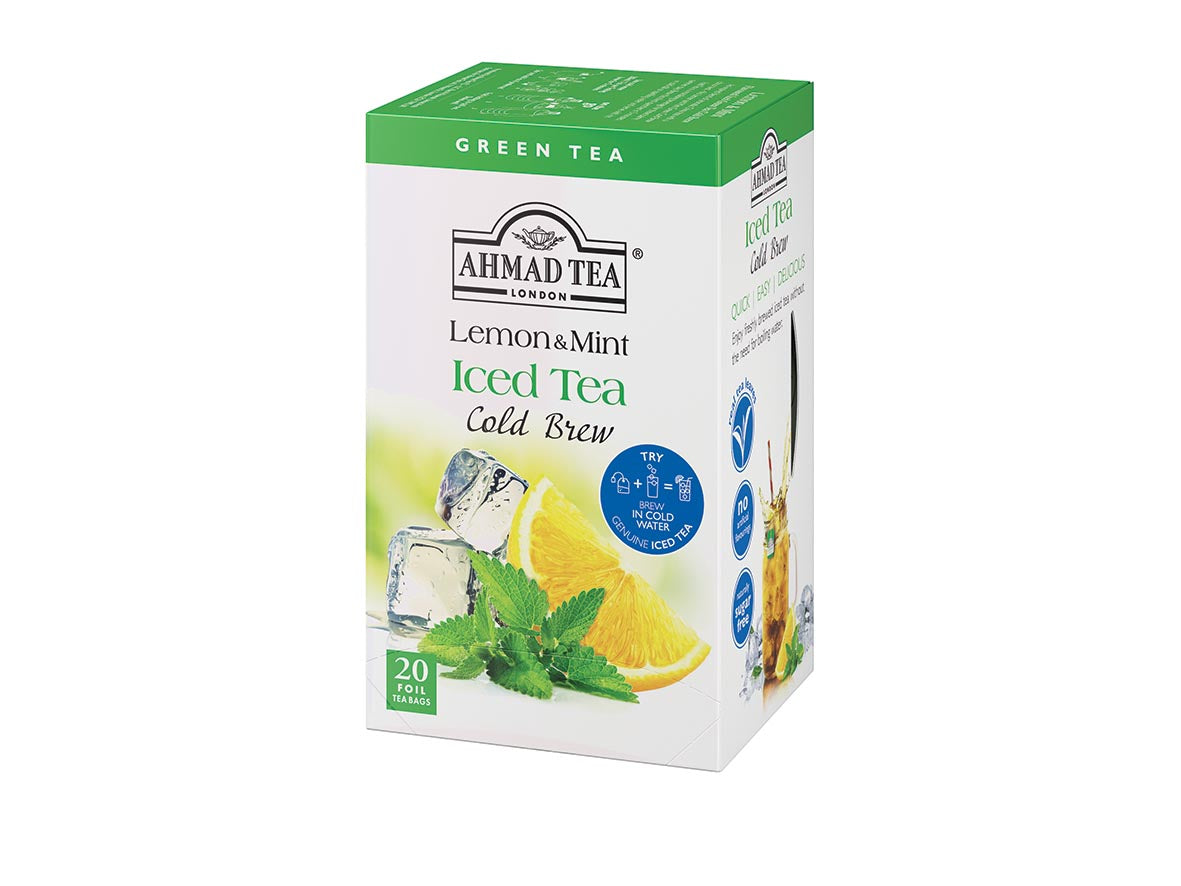 Cold brew | Tè verde | Limone e menta | Ahmad Tea | 20 bustine