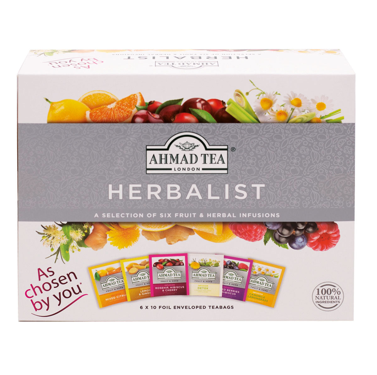 Herbalist Selection | Selezione di infusi di frutta ed erbe | 60 Bustine assortite | Box of 8