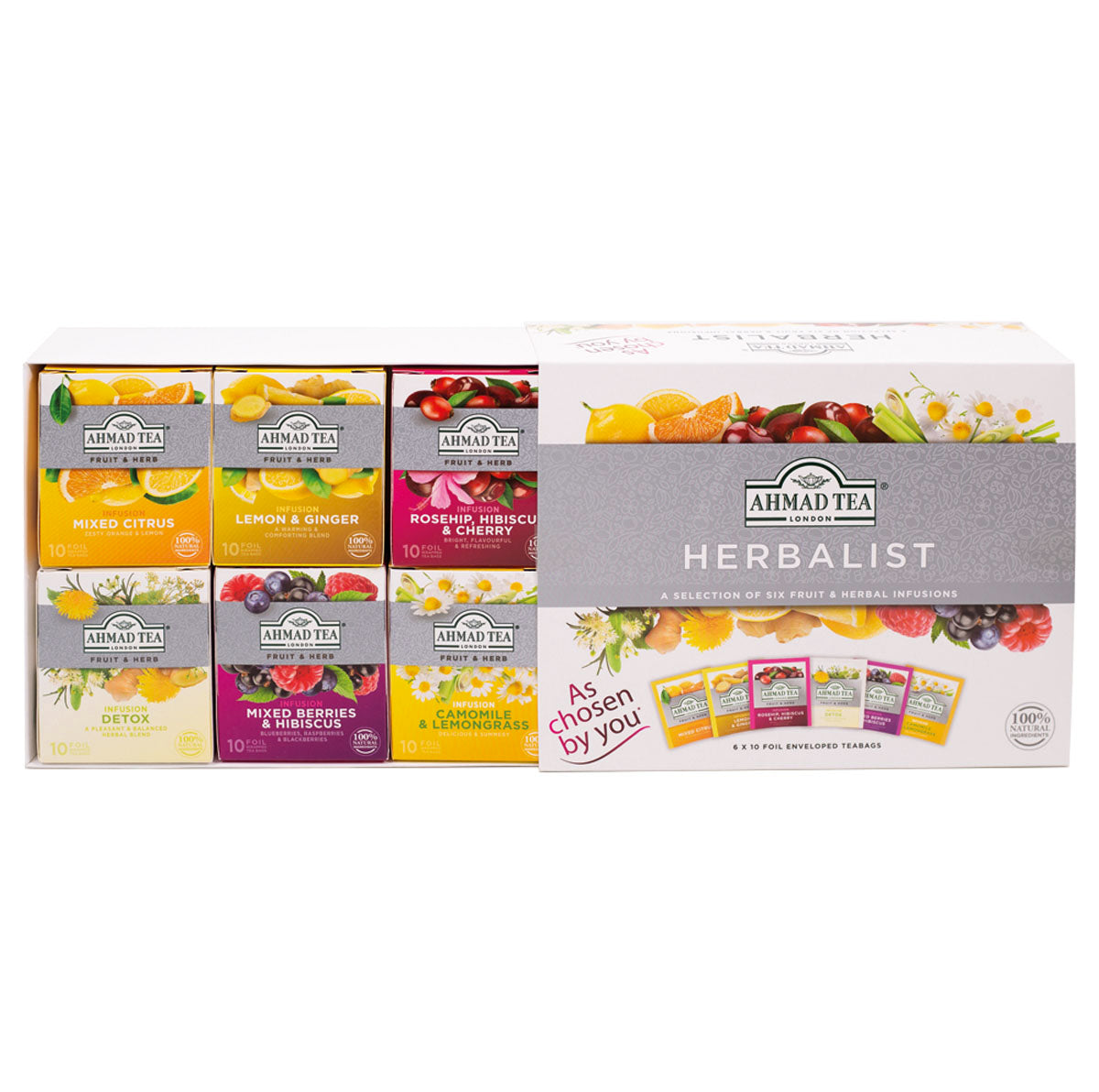 Herbalist Selection | Selezione di infusi di frutta ed erbe | 60 Bustine assortite | Cartone da 8