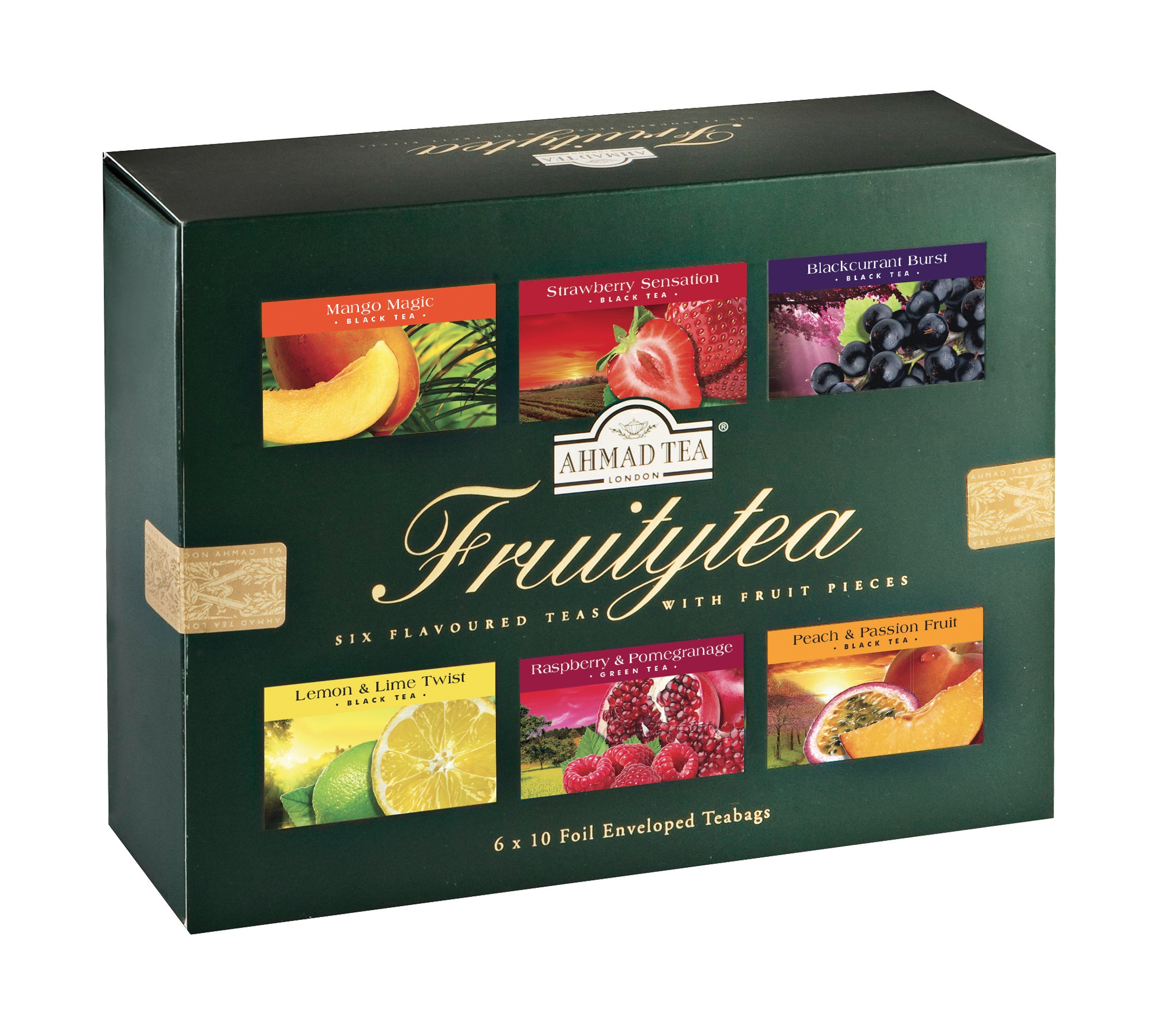 Fruit Tea Selection | Confezione mista di tè alla frutta | Ahmad Tea | 60 bustine