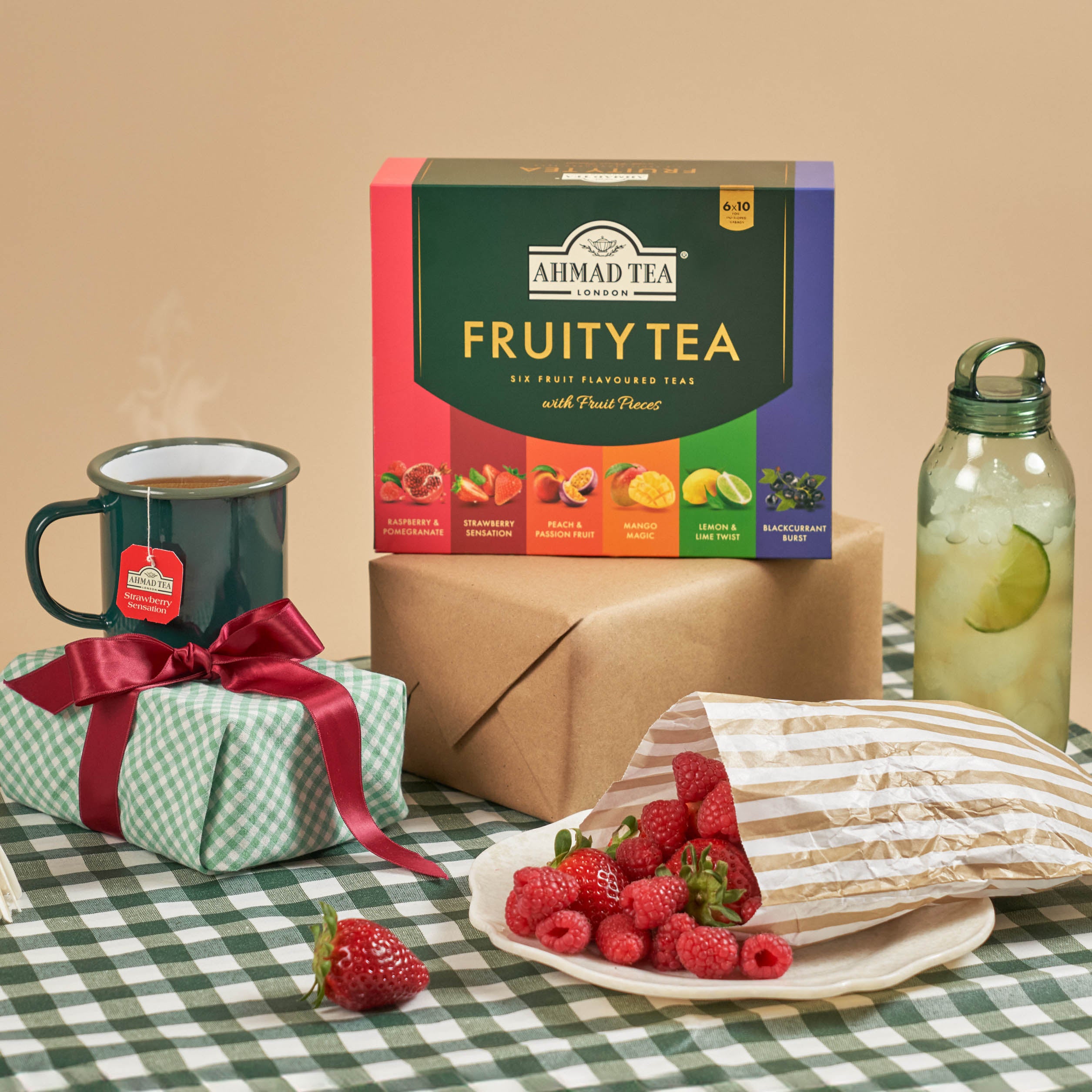 Fruit Tea Selection Ahmad Tea | 60 bustine in ogni confezione | Cartone da 8