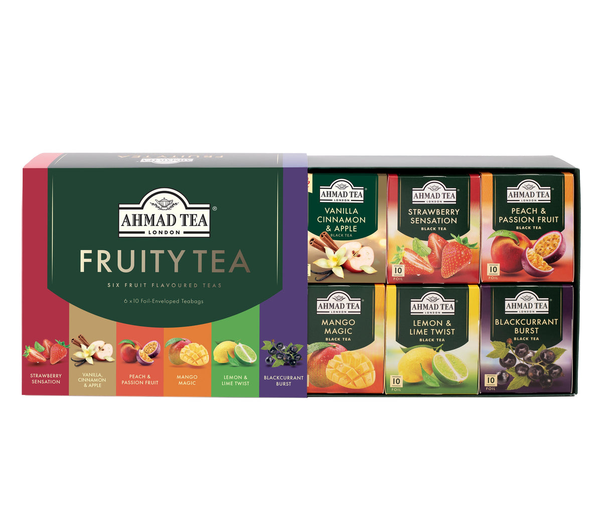 Fruit Tea Selection | Mix di tè alla frutta assortiti | Ahmad Tea | 60 bustine