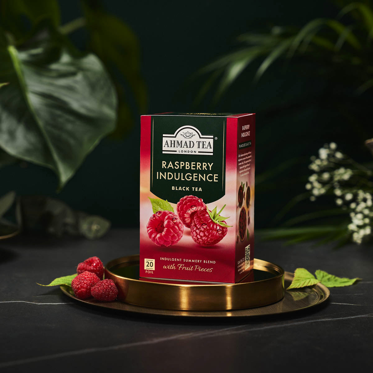 Tè nero Raspberry Indulgence | Lampone | Ahmad Tea | 20 bustine