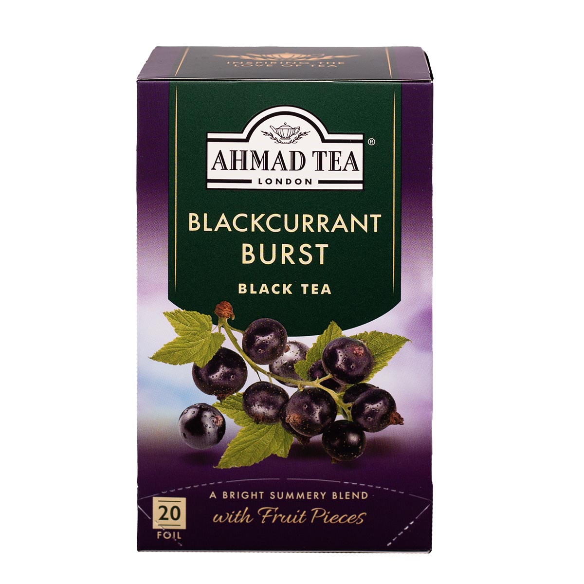 Tè nero al ribes nero | Blackcurrant burst | 20 bustine per confezione | Cartone con 6 confezioni