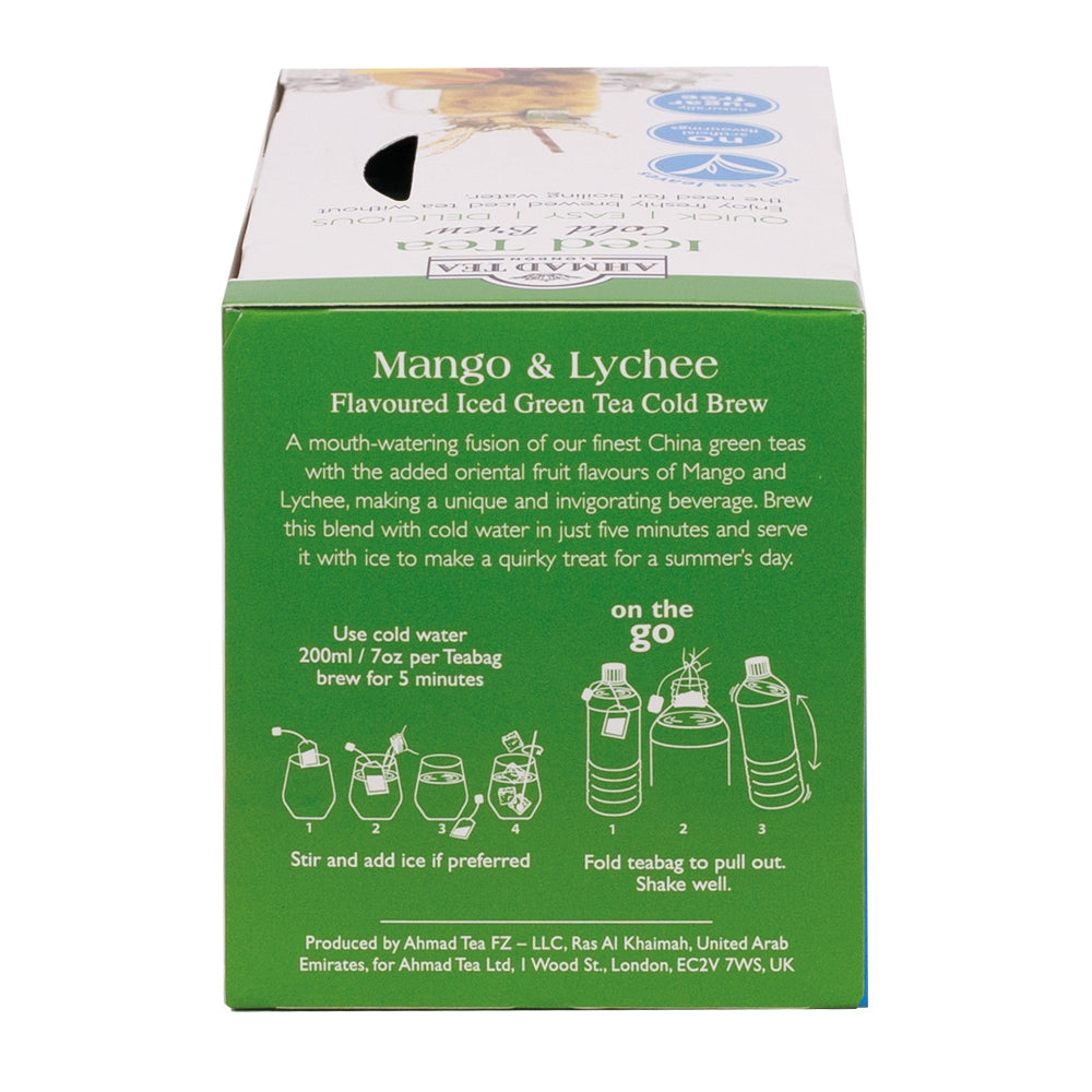 Tè verde Mango & Lychee | Ahmad Tea | 20 bustine