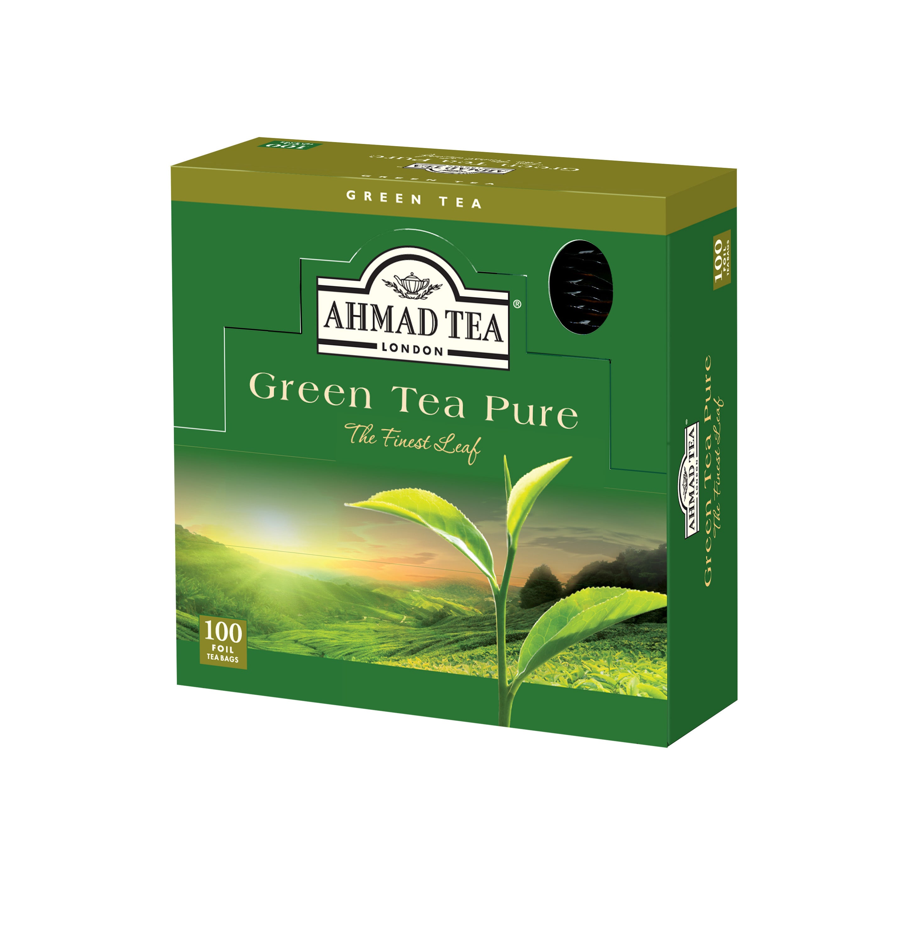 Green Tea Pure | 100 teabags each pack | Box of 12