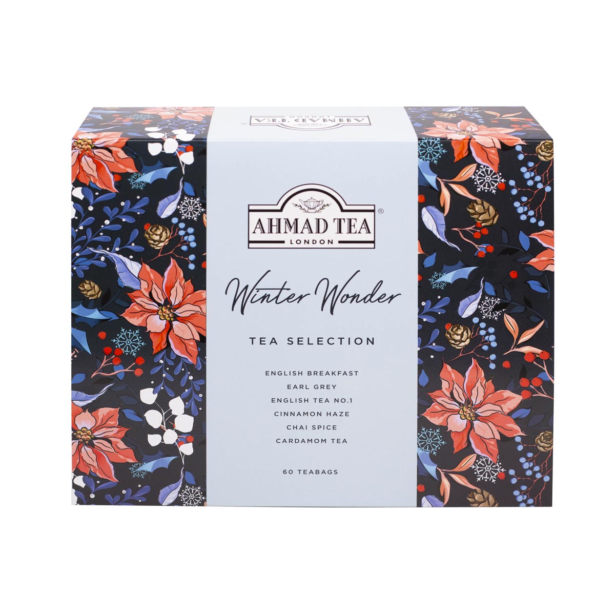 Winter Wonder Tea Selection | 60 bustine con 6 tè neri | Cartone da 8