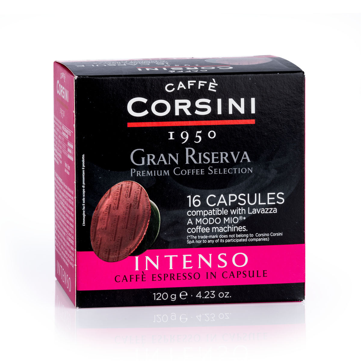 16 Lavazza®* A Modo Mio®* compatible coffee capsules per pack | Gran Riserva Intenso | Box of 12