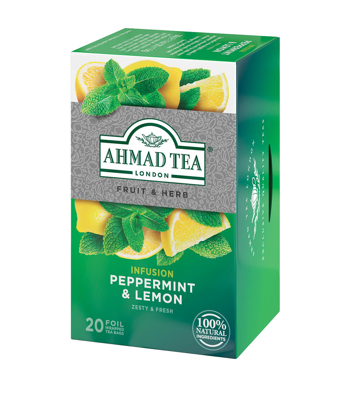 Infuso menta piperita e limone | Ahmad Tea | 20 bustine